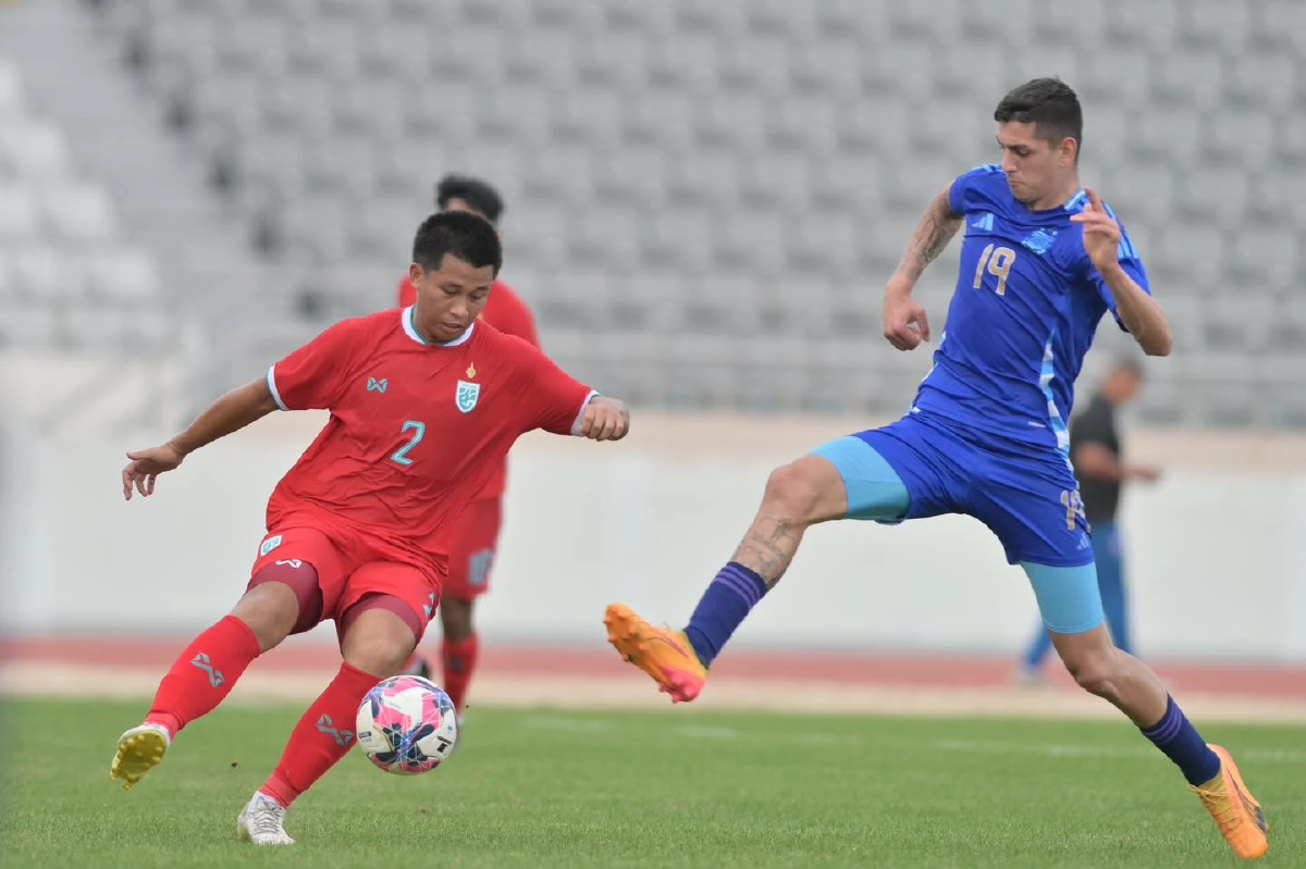 ไทย พ่าย อาร์เจนติน่า 0-2 ส่งท้าย ฟุตบอล U20 รายการ EOU CUP 2024